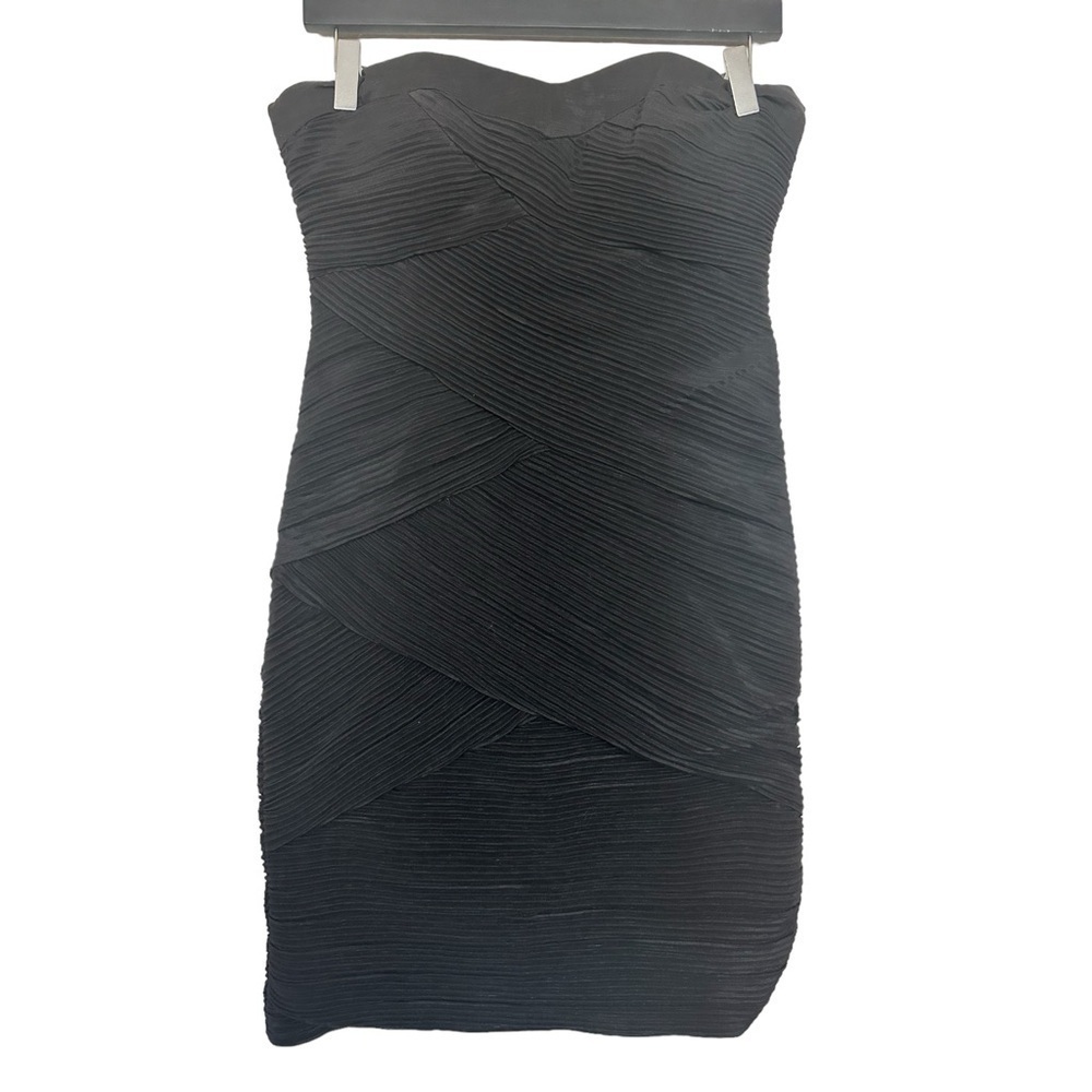 Impress Pleated Sweetheart Neckline Bodycon Stretch Bandage Mini Strapless Dress